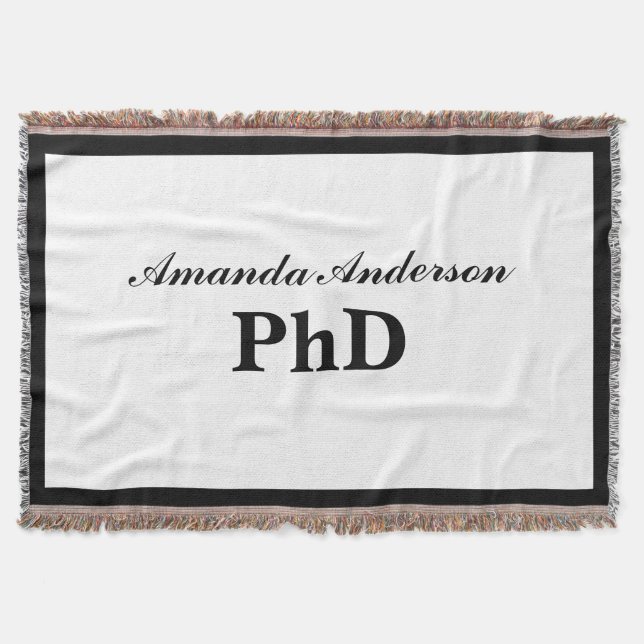Cobertor PhD Graduation Personalized Name (Frente)