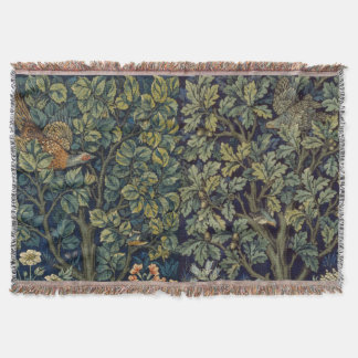 Cobertor Pheasant Pássaro Árvore Floresta William Morris