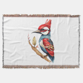 Cobertor Pica-pau vermelho e azul