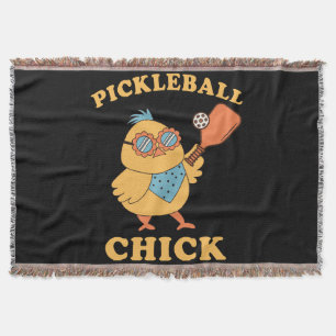 Cobertor Pickleball Chick - retrô