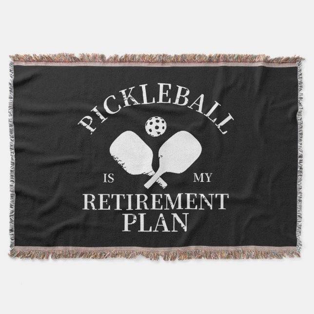 Cobertor pickleball é meu plano de aposentadoria (Frente)