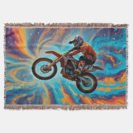 Cobertor Piloto de Motocross e Paisagem de Sonhos