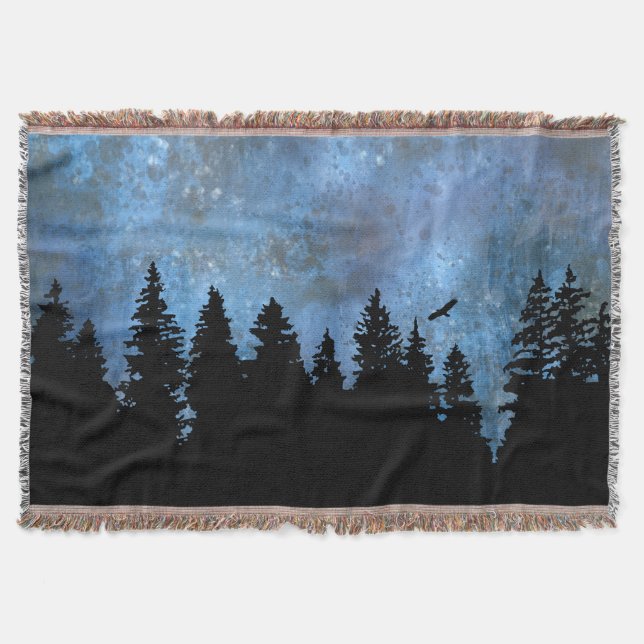 Cobertor Pine Forest Night (Frente)
