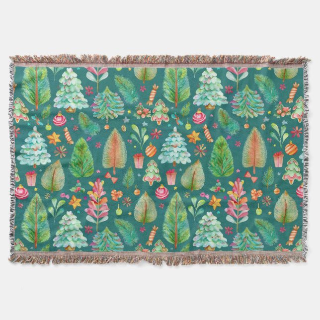 Cobertor Pinheiros de Natal (Frente)