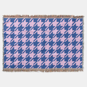 Cobertor Pink-alto-dente+Padrão Grande Azul