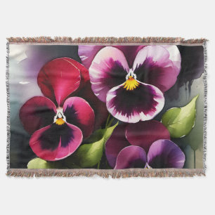 Cobertor pintura a aquarela bonito maroon daek vermelha pan