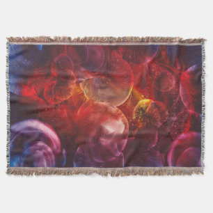 Cobertor Pintura Abstrata de Fantasia Pintada à Mão