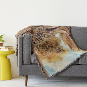 Cobertor Pintura da Paisagem de Árvores Selvagens do outono