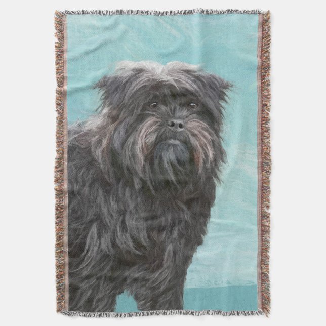 Cobertor Pintura de Affenpinscher - Arte de Cachorro Origin (Frente Vertical)