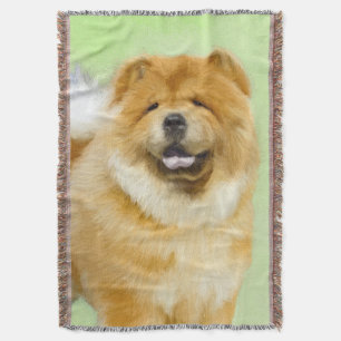 Cobertor Pintura De Chow Chow - Arte De Cão Original Bonit