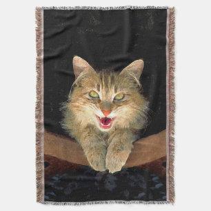 Cobertor Pintura de Gatos Loucos - Arte de Gato Original Bo