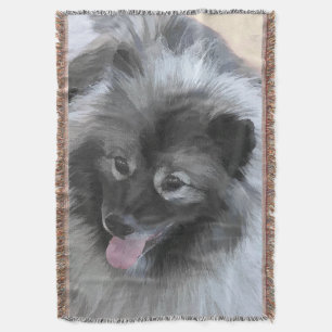Cobertor Pintura de Keeshond Bailey - Arte de Cachorro Orig