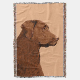 Cobertor Pintura de Labrador Retriever (Chocolate) - Arte C