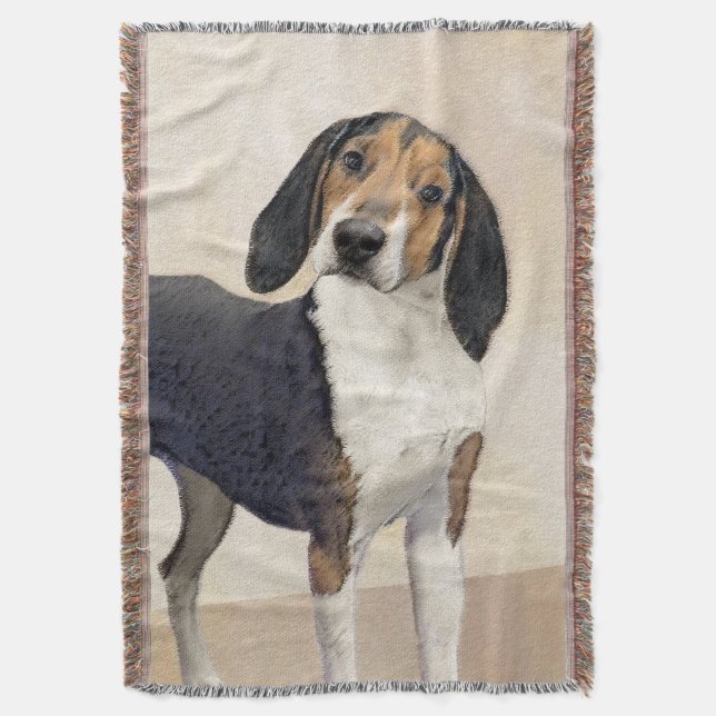 Cobertor Pintura de Treeing Walker Coonhound - Arte Origina (Frente Vertical)