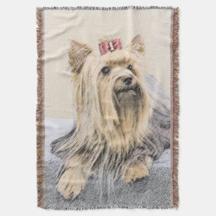 Cobertor Pintura de Yorkshire Terrier - Arte de Cachorro Or