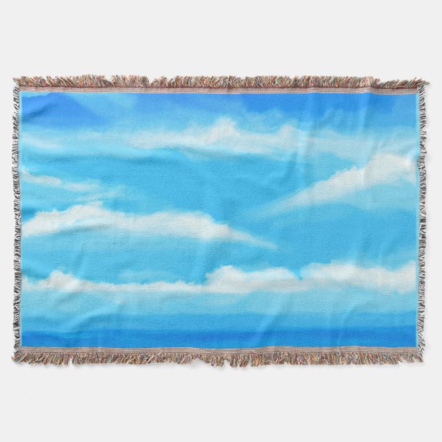 Cobertor Pintura do céu azul majestoso (Frente)