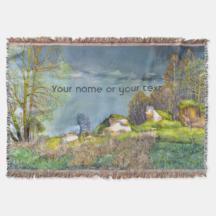 Cobertor pintura por tempestade de primavera