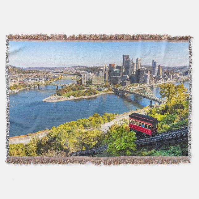 Cobertor Pittsburgh Pensilvânia Duquesne Incline (Frente)