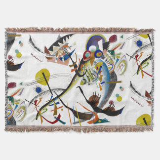 Cobertor PixDezines Kandinsky 1921 Segmentos Azuis Abstrato