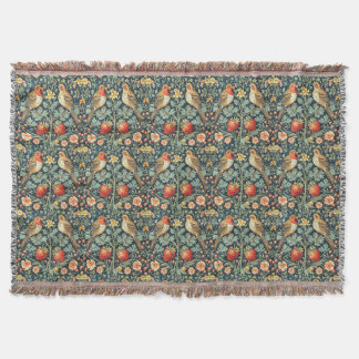 Cobertor PixDezines William Morris Strawberry Thief