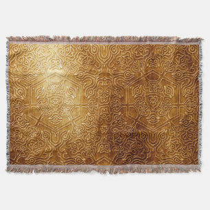 Cobertor Placa metálica Dourada do Ornamentado clássico