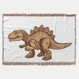 Cobertor Plaid Décoratif avec Adorable Dinosaure Cartoon