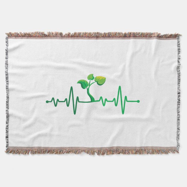 Cobertor Planta de batimento cardíaco - Jardinagem Botânica (Frente)