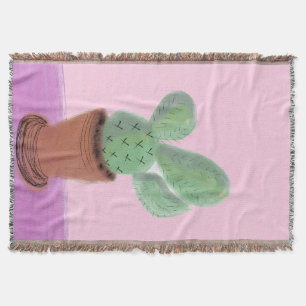Cobertor Plante Cactus Verde Roxo plantas de interior