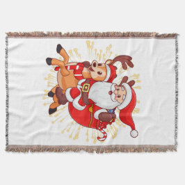 Cobertor **"Playful Santa Claus Design – Fun and Festive Ch