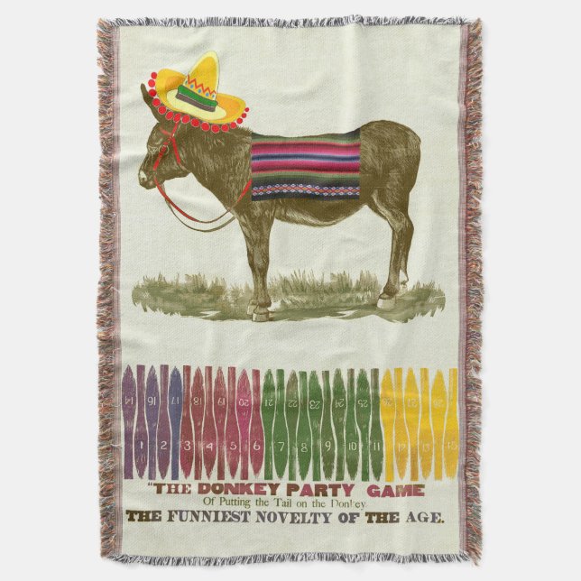 Cobertor Ponha a cauda no burro (Frente Vertical)