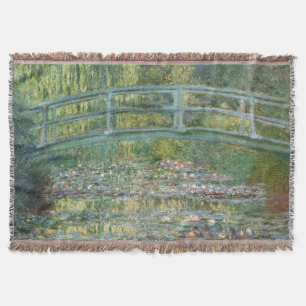 Cobertor Ponte Japonesa de Claude Monet Arte da Ninféia