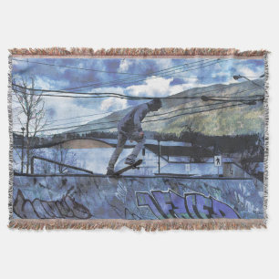 Cobertor Ponto de ponta - Skate-borda fora de esportes