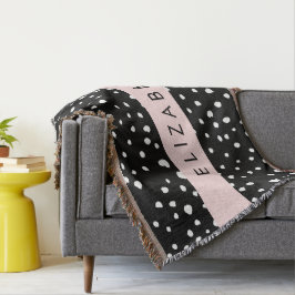 Cobertor Pontos Dalmáticos, Pontos, Preto e Branco, Seu Nom