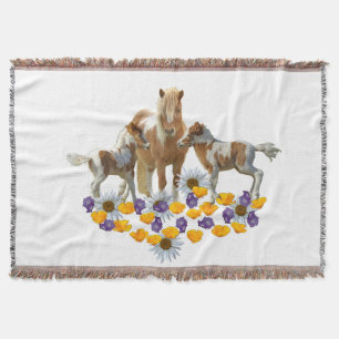 Cobertor Pony Family in Flowers