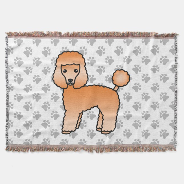 Cobertor Poodle Toy Apricot Cachorro Cartoon Fofo (Frente)