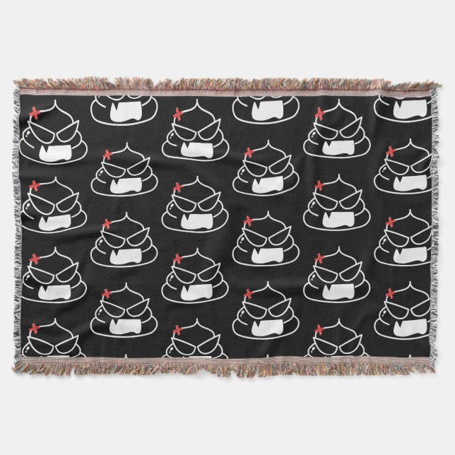 Cobertor Poop zangado - Brootsch, o PooPoo (Frente)