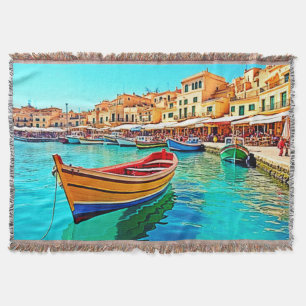 Cobertor Porto Vibrante: Felicidade Mediterrânica