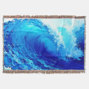 Cobertor Potente Design de Onda Oceânica