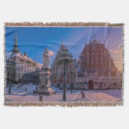Cobertor Praça da Prefeitura de Riga no inverno