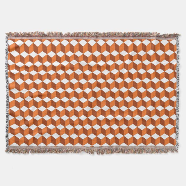 Cobertor Praça Laranja: Fundo de Vintage Abstrato (Frente)