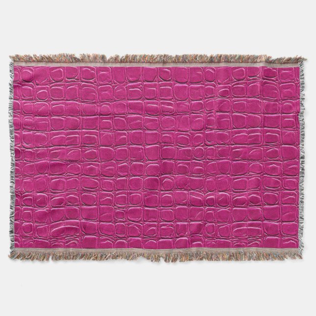 Cobertor 🛋️ Presente Aconchegante com Efeito de Couro Rosa (Frente)