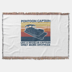 Cobertor Presente de barco   Funny Vintage Pontoon Boat Gif