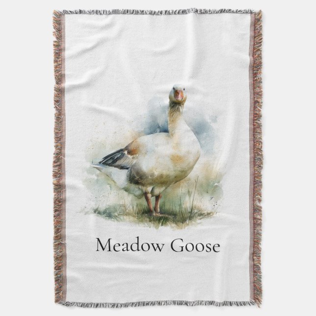 Cobertor Presente de Boas-Vindas da Fazenda de Ganso Meadow (Frente Vertical)