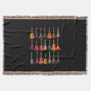 Cobertor Presente De Instrumentos Musicais De Pedra E Roll
