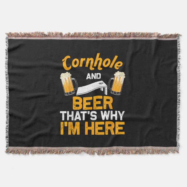 Cobertor Presente Divertido de Cornhole para Homens Jogador (Frente)
