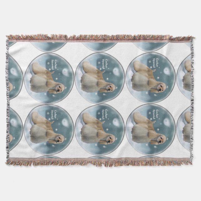 Cobertor Presentes de Natal do Cocker Spaniel (Frente)