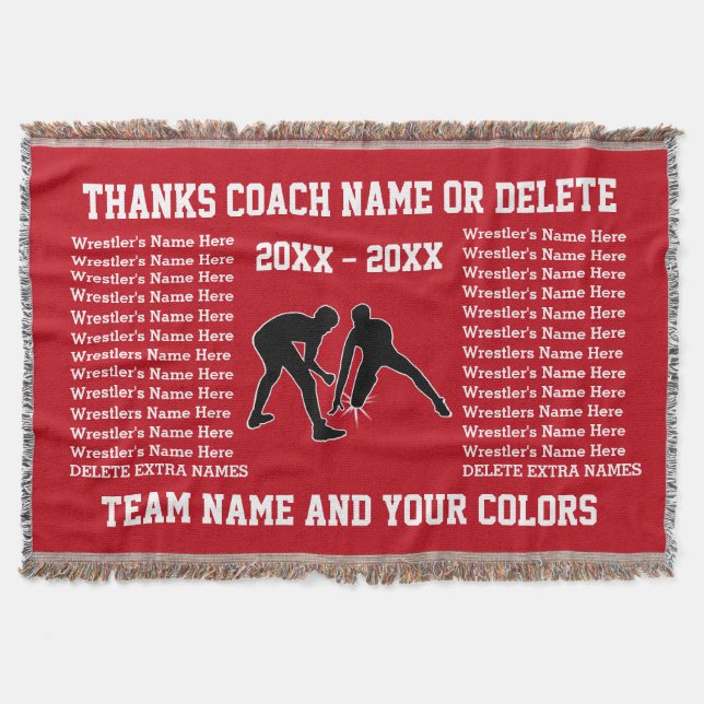 Cobertor Presentes para treinadores da luta, suas CORES e (Frente)