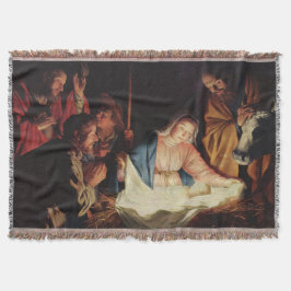 Cobertor Presépio de Natal Maria José Menino Jesus