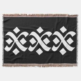 Cobertor Preto Elegante e Branco florescentes