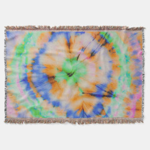 Cobertor Preto Tie Dye, Grungy Vintage.
